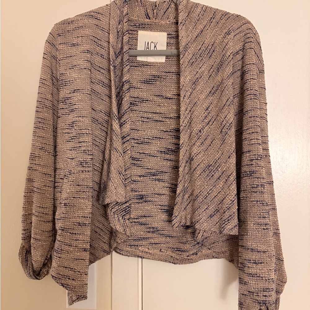 Jack by BB Dakota Women's Textured Cream and Navy Cardigan